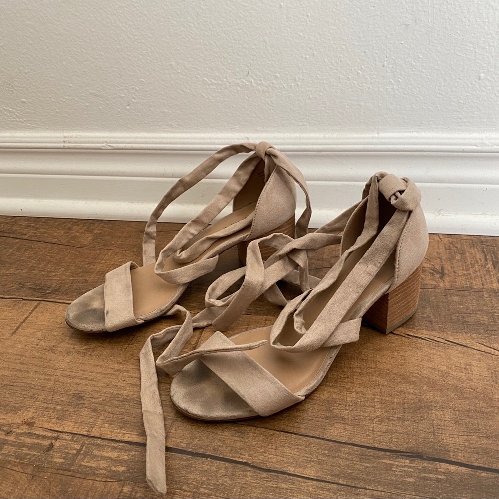 Call it Spring lace-up heeled sandals